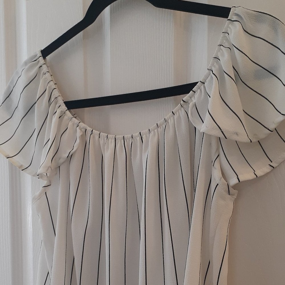 Casual Black N' White stripe blouse